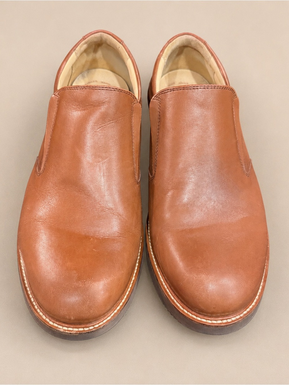 Samuel Hubbard Frequent Traveler Men’s Whiskey Leather Slip-On Shoes 10 XW